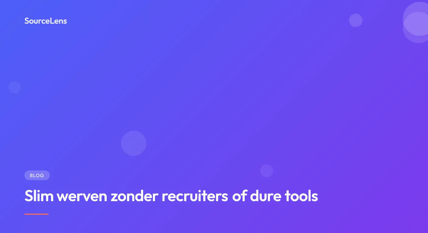 Cover for Slim werven zonder recruiters of dure tools