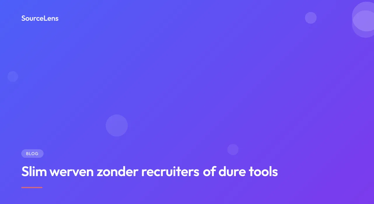 Cover for Slim werven zonder recruiters of dure tools