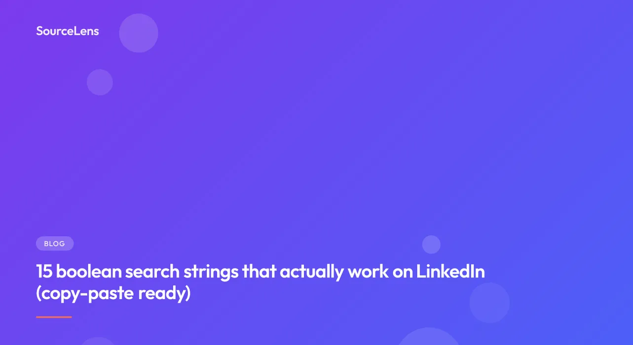 Cover for LinkedIn Boolean Search Operators 2026: 15 Copy-Paste Examples
