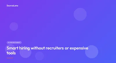 Cover for Smart hiring without recruiters or expensive tools