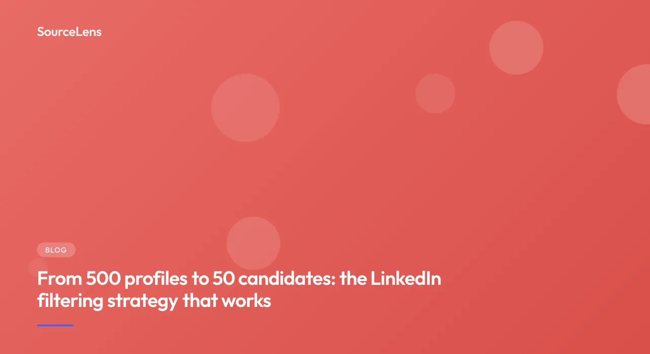 Cover for 500 LinkedIn Profiles to 50 Candidates (3-Layer Method)