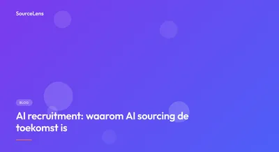 Cover for AI recruitment: waarom AI sourcing de toekomst is