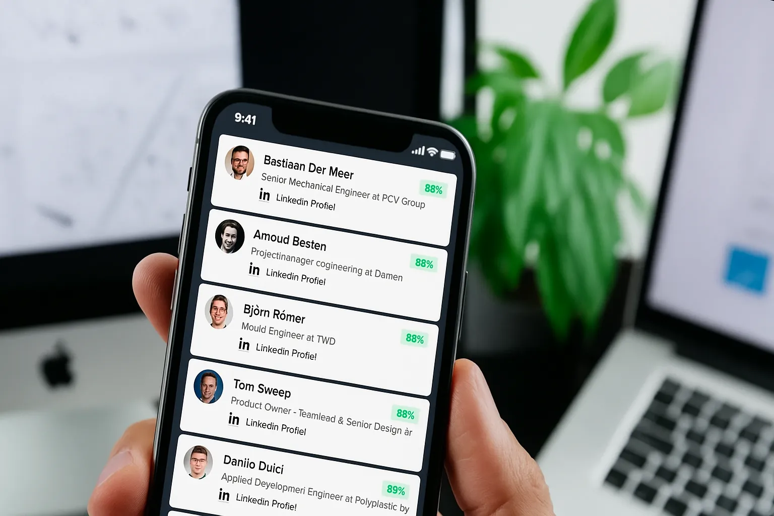 SourceLens matchscore per kandidaat op basis van werkgeverscontext